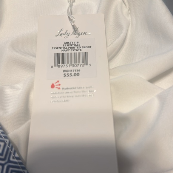 Lady Hagen Essentials Printed Skort Navy Estate Size 16 - Picture 7 of 7